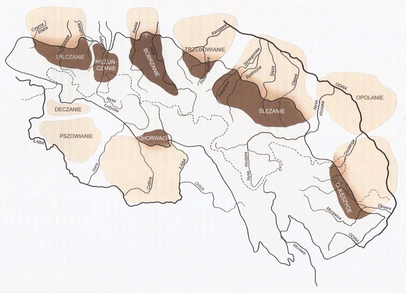 Podział osadniczo-plemienny w Sudetach w VIII-X wieku 