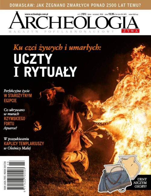 Okładka „Archeologii Żywej” 3/2026 poświęconej ucztom, rytuałom i obrzędom pogrzebowym