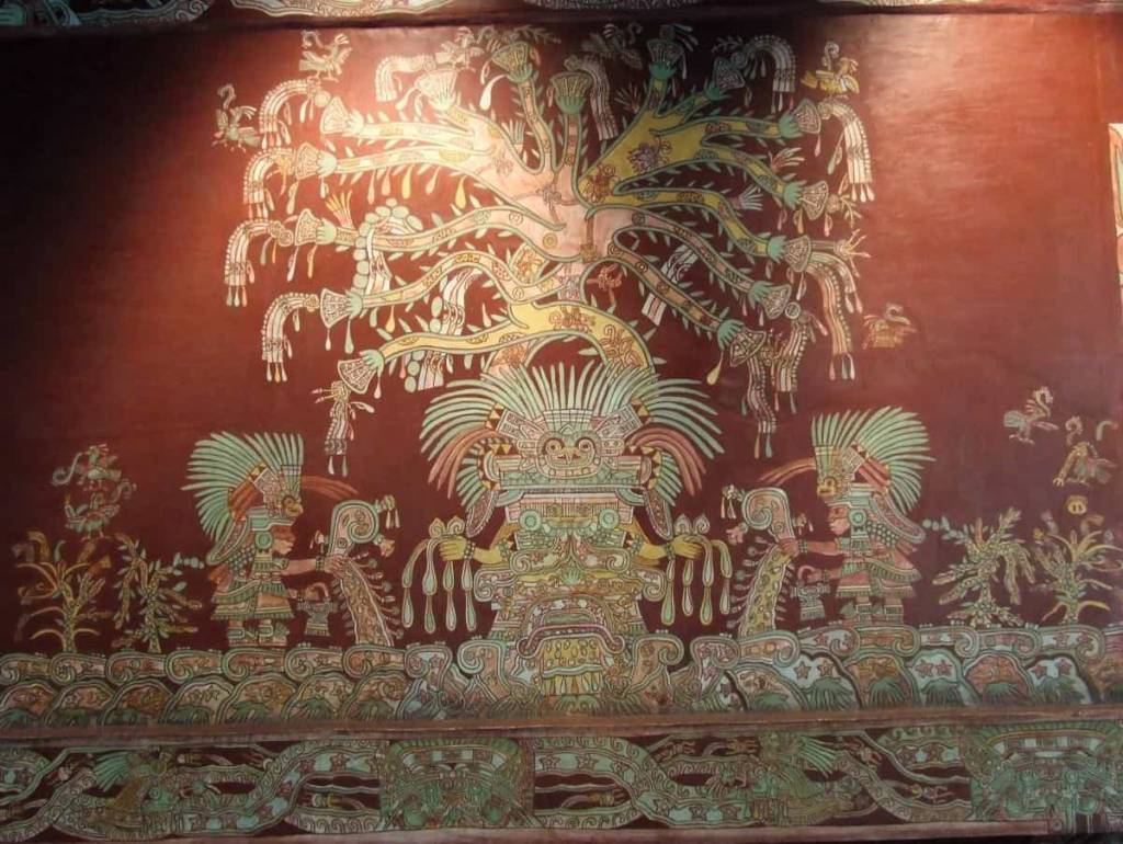 Kopia malowidła z Tepantitla - jednej z dzielnic Teotihuacan