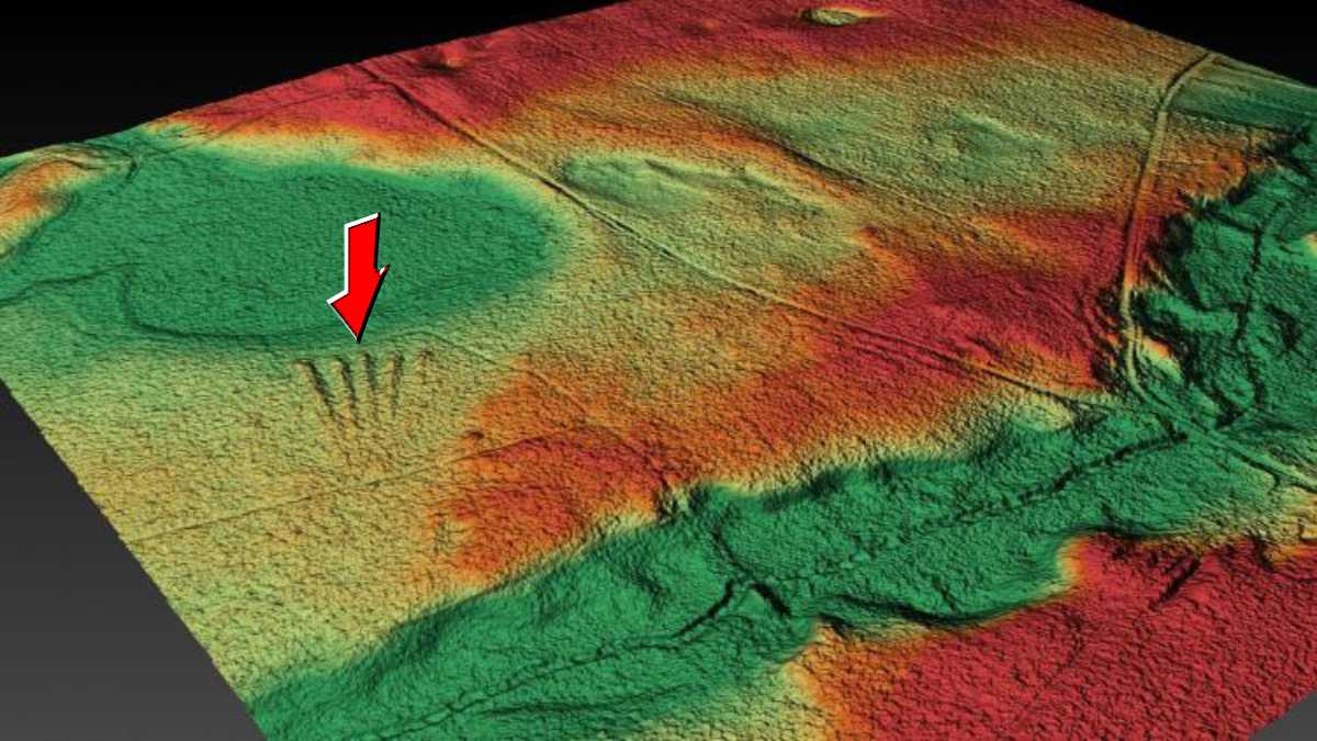 Wizualizacja 3D pierwszego z odkrytych w Wielkopolsce cmentarzysk megalitycznych w okolicy Rokietnicy