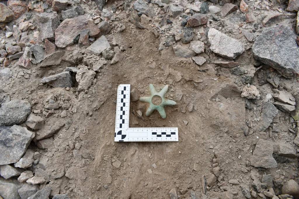 Miedziana głowica maczugi znalezionej w El Curaca
