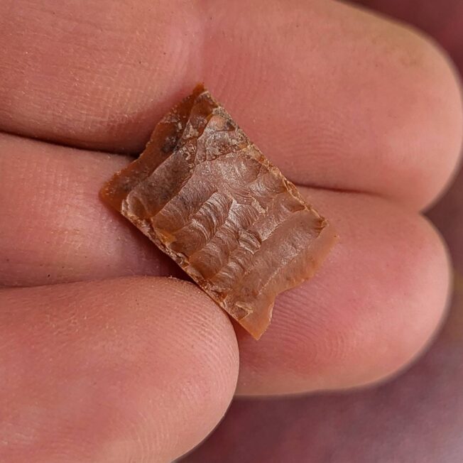 W miejscu dawnych obozowisk znaleziono setki mikrolitycznych narzędzi i odpadów z ich produkcji