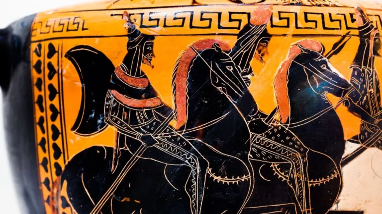 Przedstawienie scytyjskich wojowników na jednej z greckich waz autorstwa tzw. Antimenesa