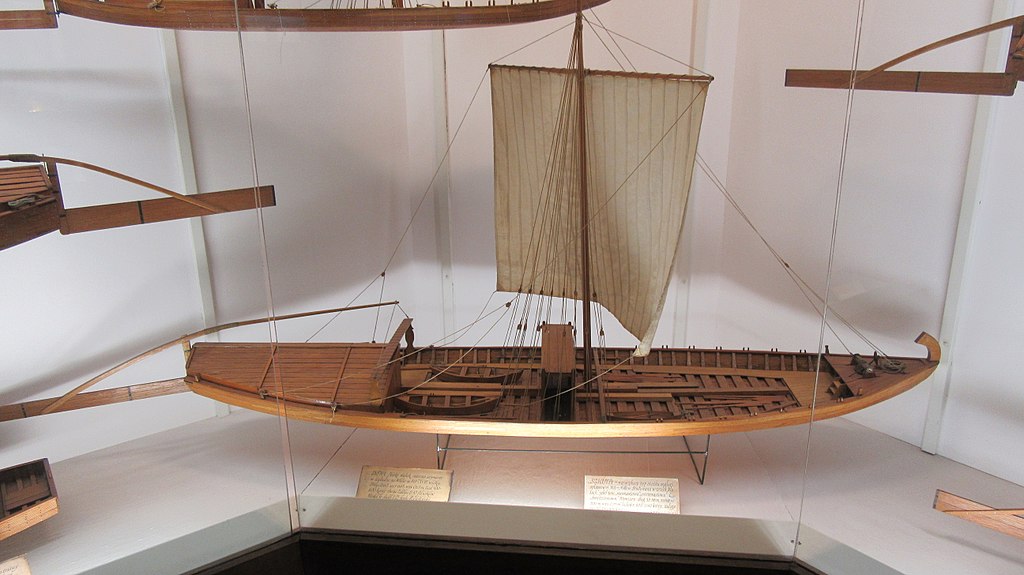 Model szkuty znajdujący się w Centralnym Muzeum Morskim w Gdańsku